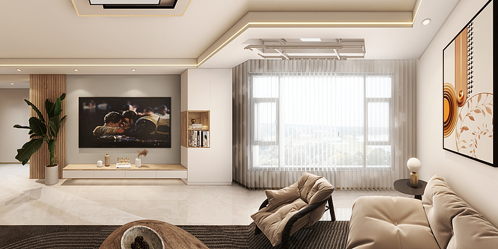 织宅设计|空间营造-长城嘉裕苑109平祥园钱先生效果-副本-装修设计方案