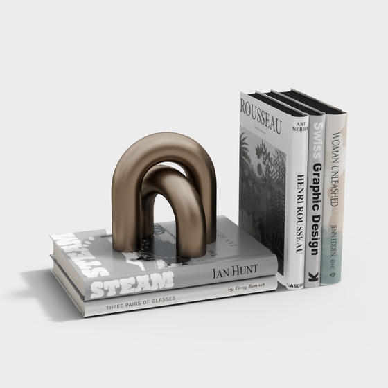 Modern jewelry books and ornaments combination