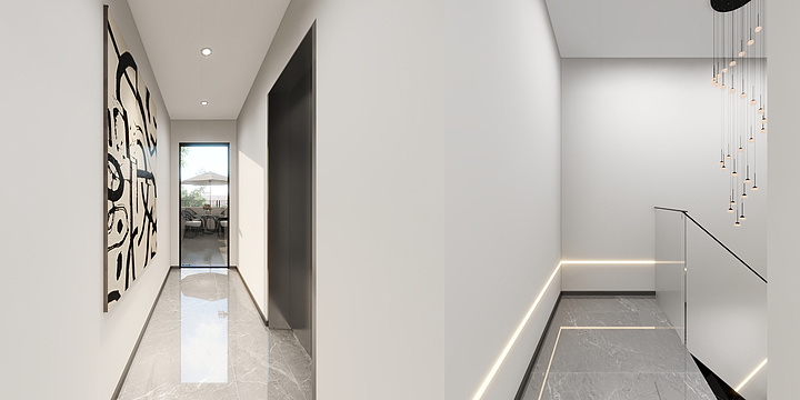 AXIANG@DESIGN-李翱翔-楚悦台别墅-黑白灰-装修设计方案