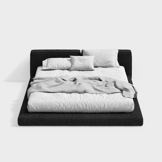 Modern minimalist double bed