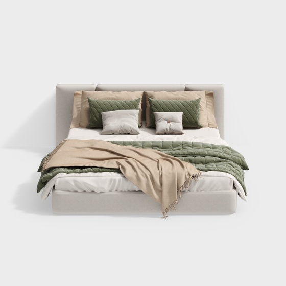 Modern minimalist double bed