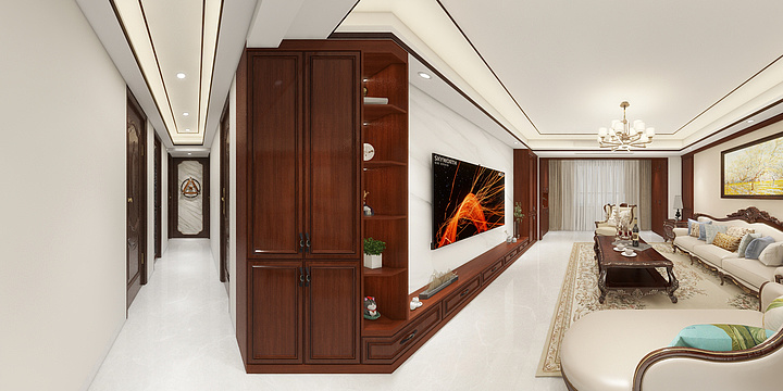 赖崇文-美式风格-中房翡翠园-悦景阁-装修设计方案