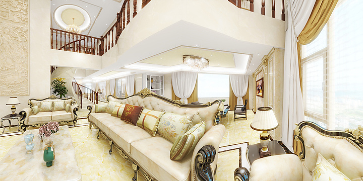 PNX-新丰陈总复式楼-欧式-装修设计方案