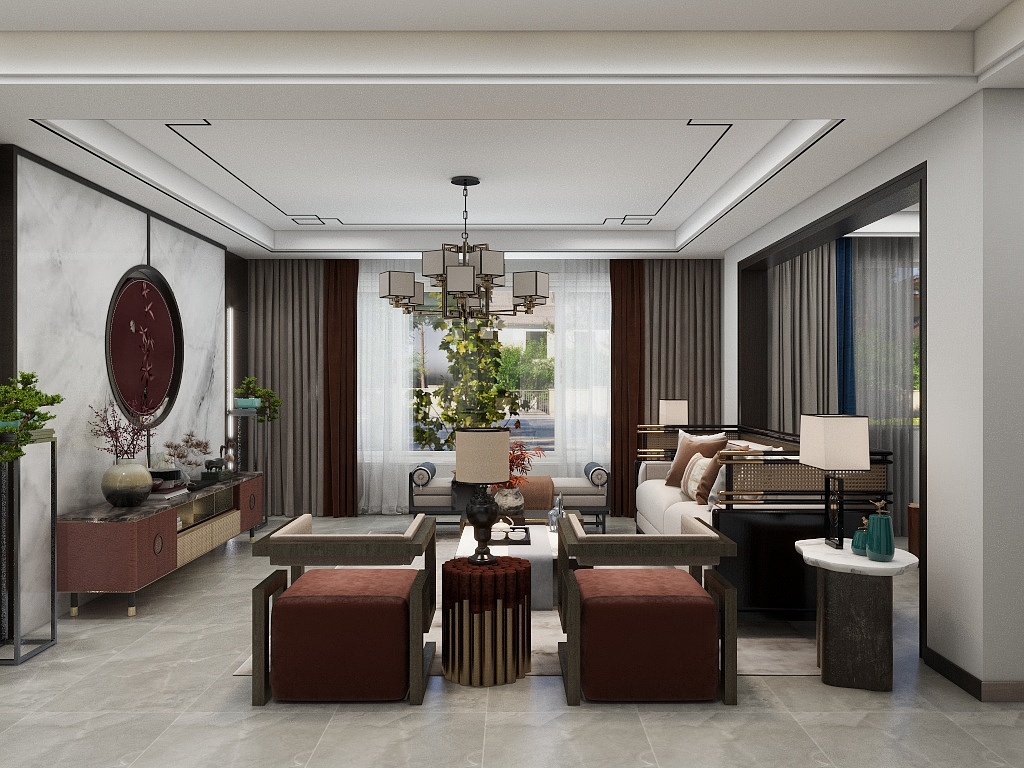 全案设计师-陈玉玲-新城丽景  155  新中式-装修设计方案