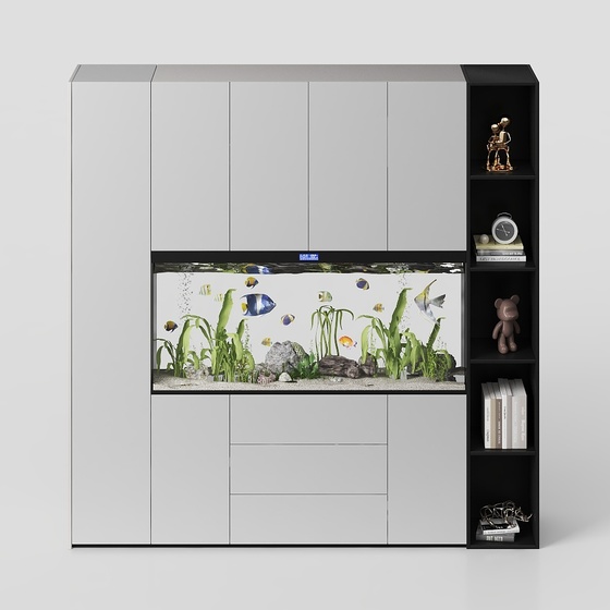 Modern fish tank partition cabinet
