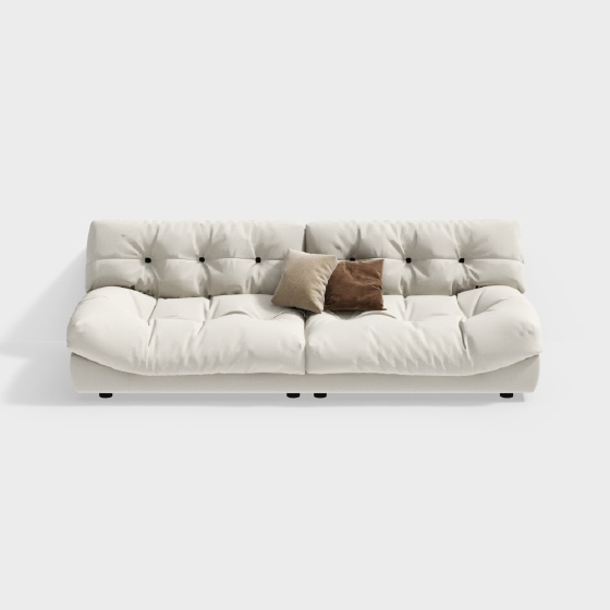 Modern white multi-seater sofa