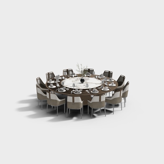 Hotel dining table and chair combination