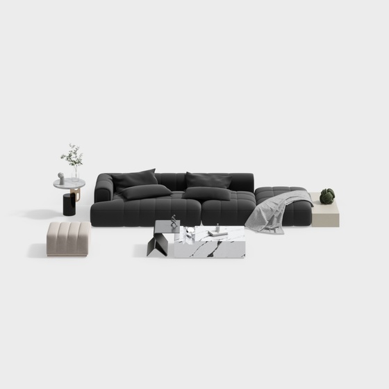 Modern gray sofa set