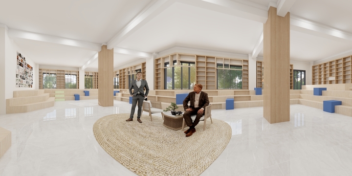 设计师温良-中学阅览室方案-装修设计方案