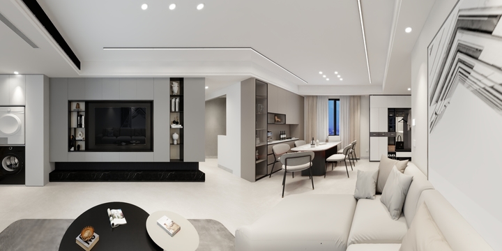 绵阳若信装饰设计-状元府邸1-801李红英（现代简约风）-装修设计方案