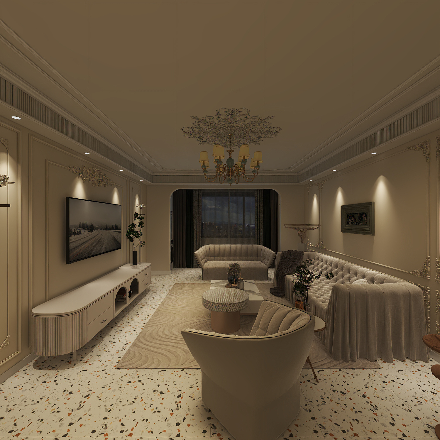 阿冯-Abdu.....-简欧113㎡3室装修效果图