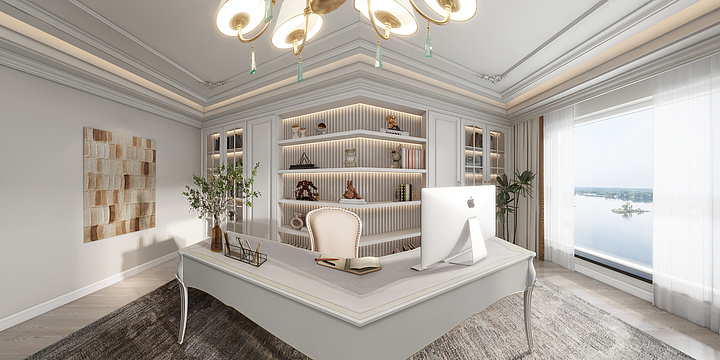 创图设计-书房欧式-装修设计方案