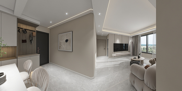 仁豪装饰设计工作室-元宝山南居民区101㎡3室-装修设计方案