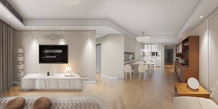 纯白之光设计事务所-a2法式奶油-装修设计方案