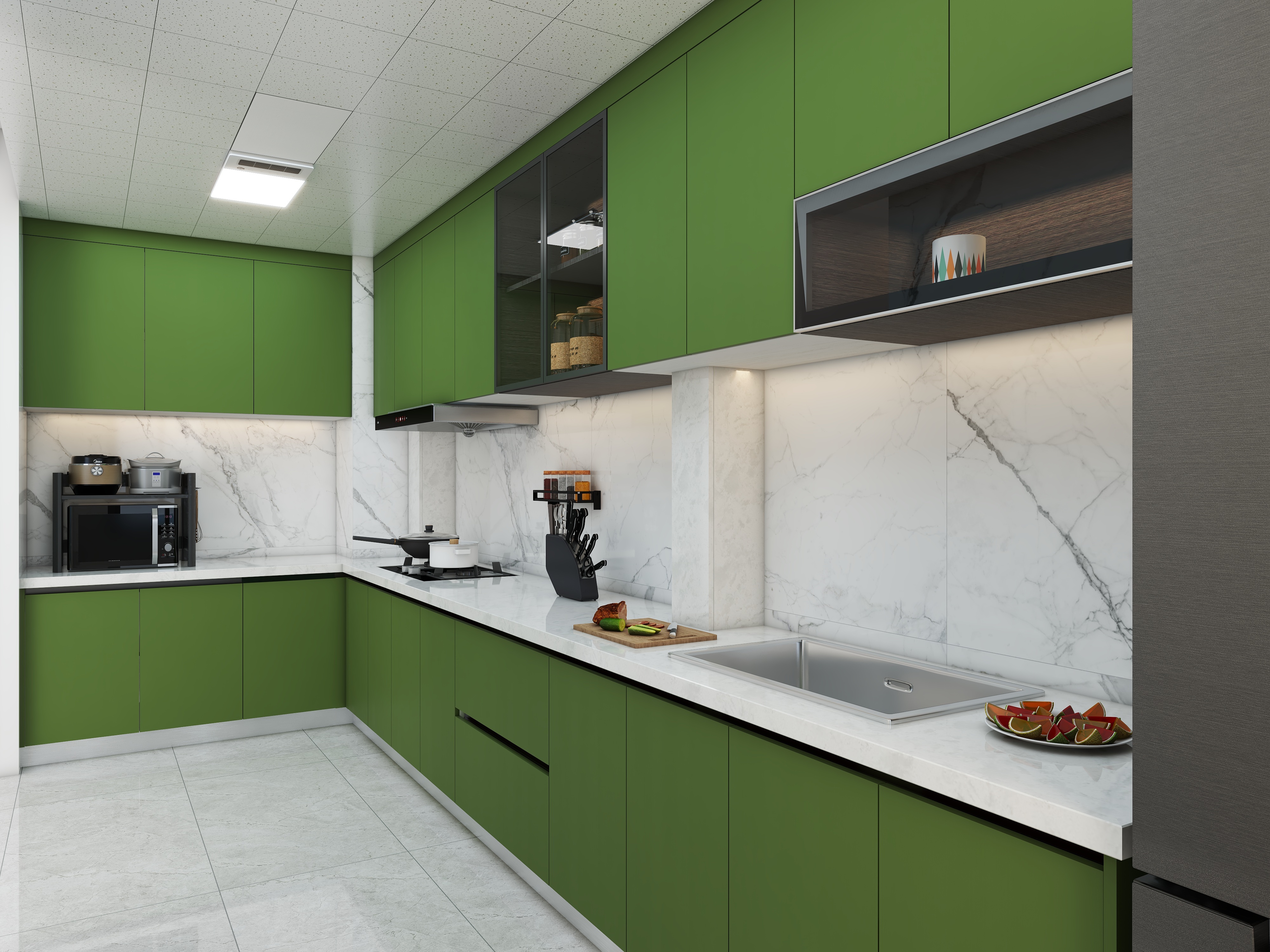 格林福包头店_-厨房+鞋柜-装修设计方案