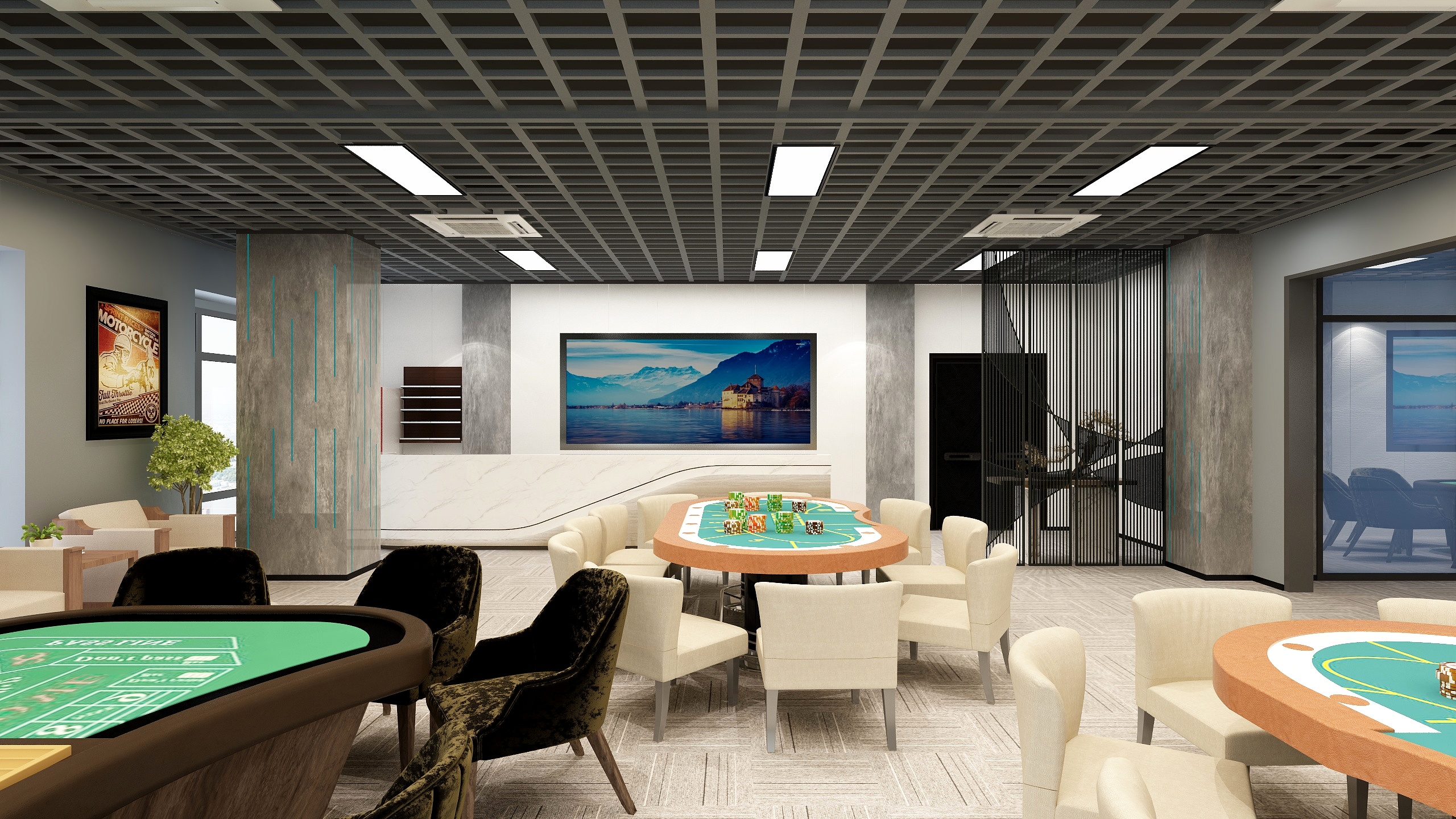 龍一一-德州扑克竞技馆-装修设计方案