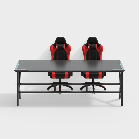 Internet cafe table and chair combination