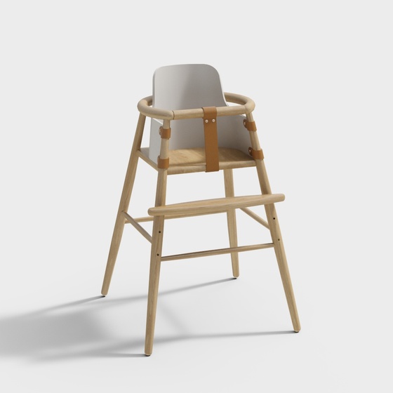 Solid wood baby dining chair