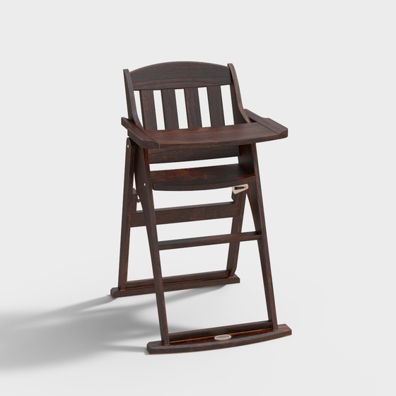 Solid wood baby dining chair