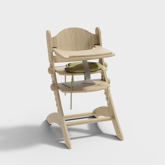 solid wood baby dining chair