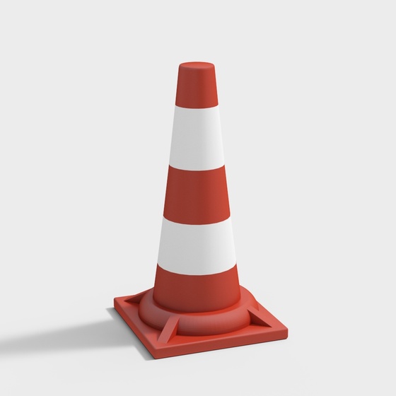 Brown Traffic Roadblocks 3D Model