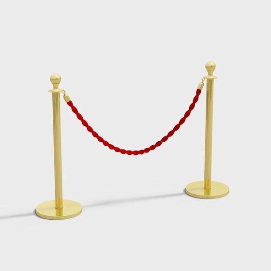 Traffic Roadblock Safety Barrier 3D Model in Wood Color