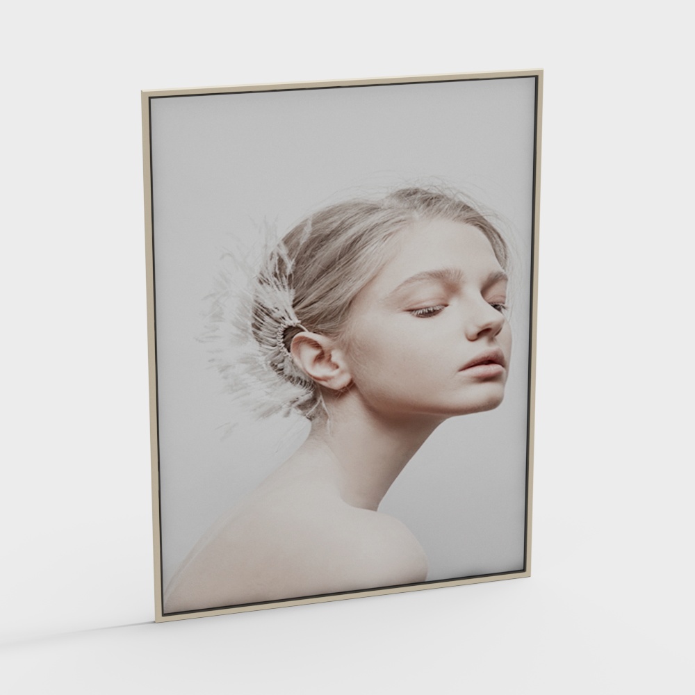 美容院挂画3D模型