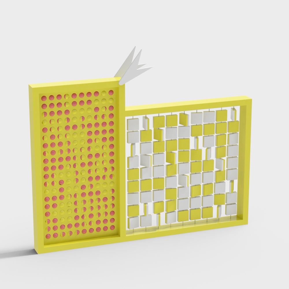 翻转墙3D模型