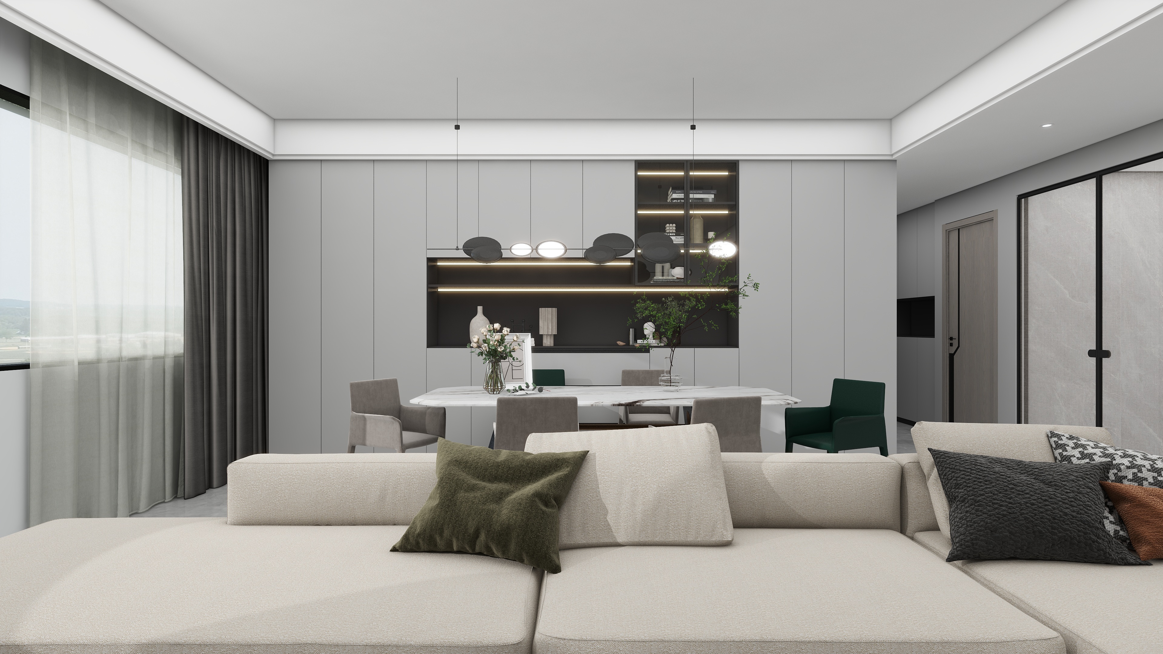 Jerry-空间设计-123㎡4室装修效果图