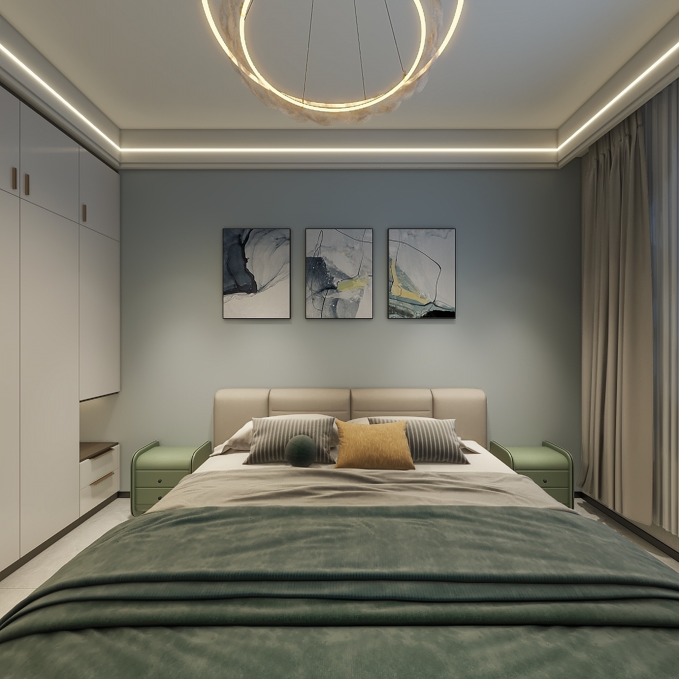 李哈哈室内设计-2023年现代新中式风格300平装修效果图