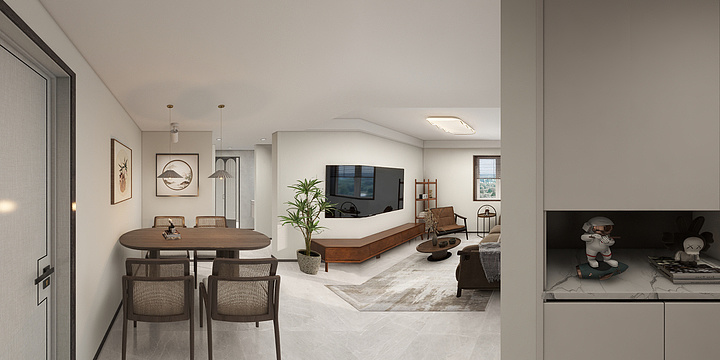 设计师吴中杰-85㎡3室-装修设计方案