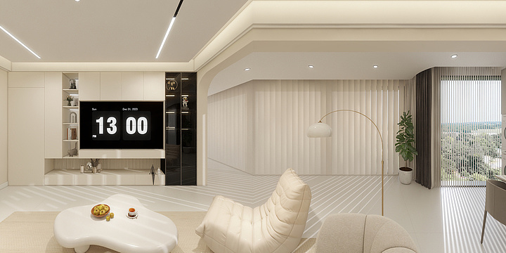 孙淼-奶油风四室-装修设计方案