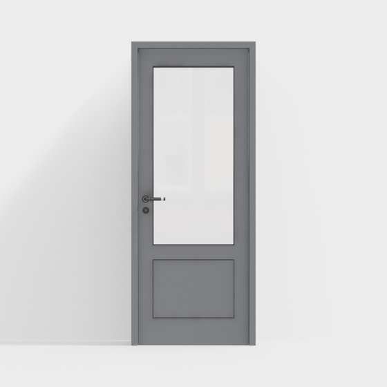 Modern minimalist glass door
