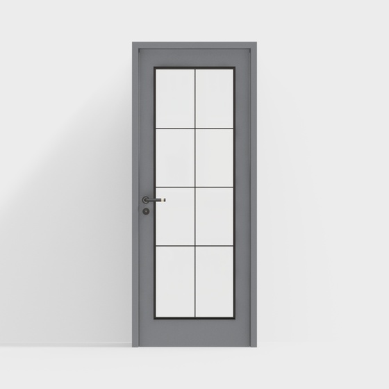 Modern minimalist glass door