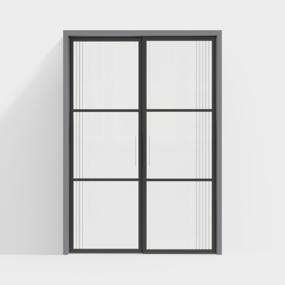 Modern minimalist glass sliding door