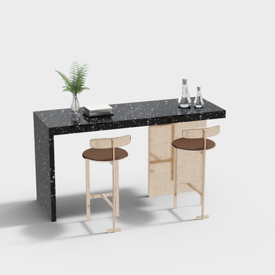 Coffee shop high table and chair set