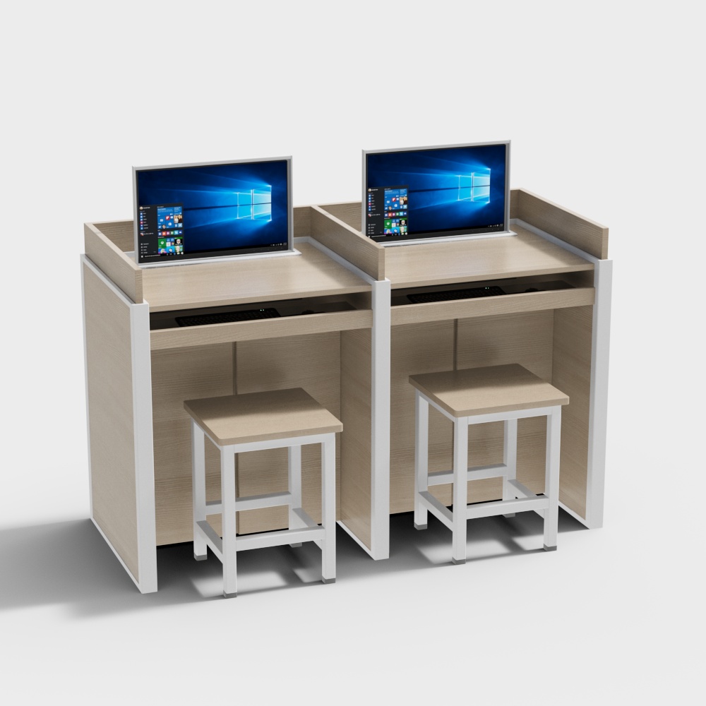 计算机房课桌椅组合