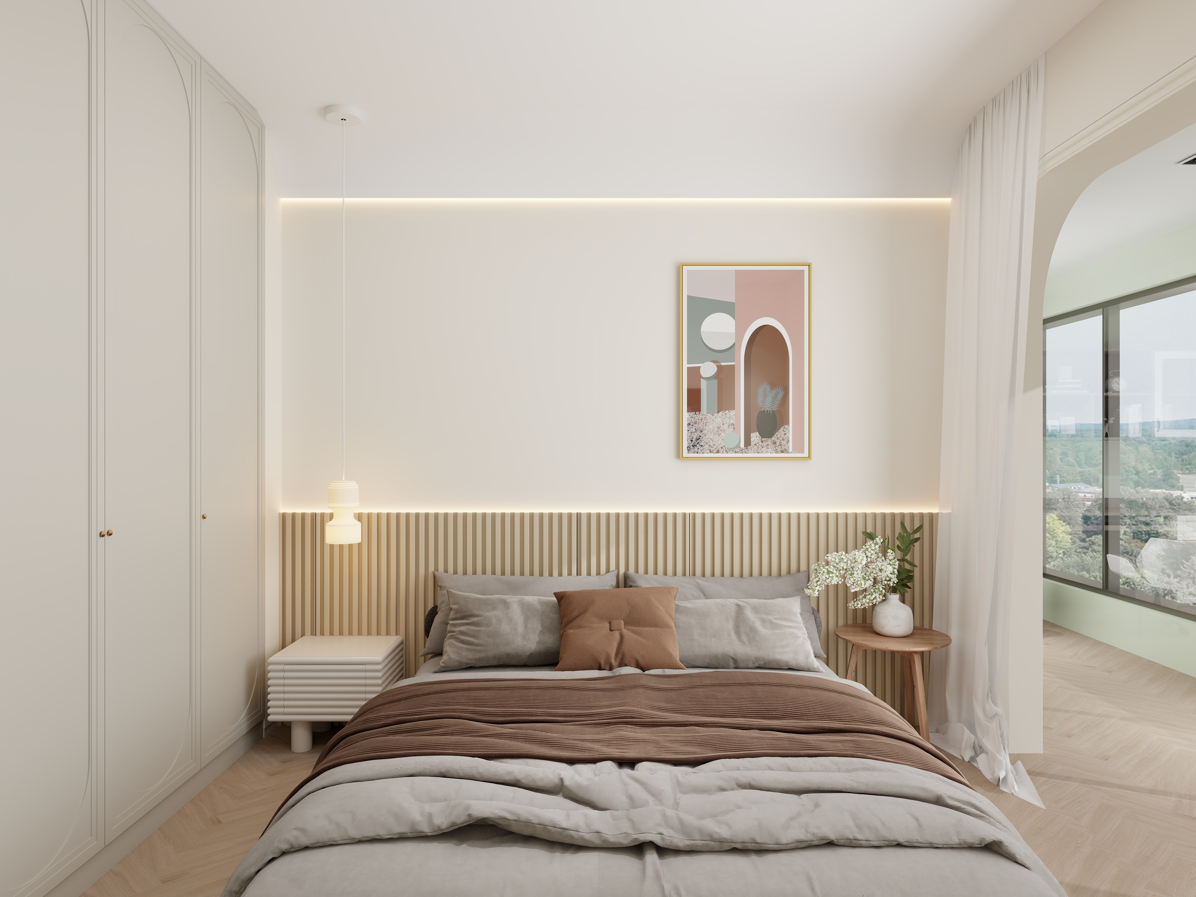 艺雅丽-134平方现代简约 装修效果图