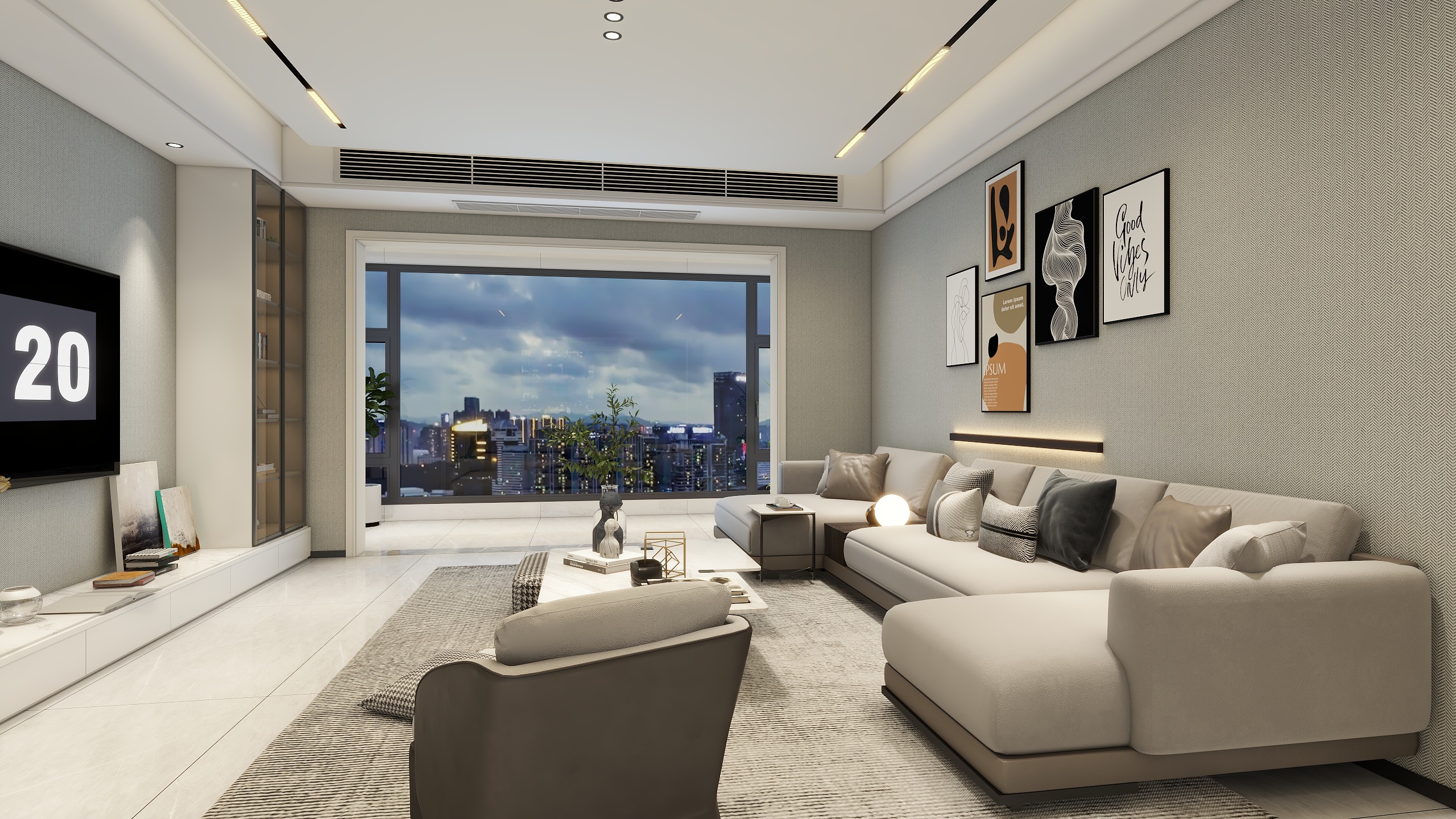 李哈哈室内设计-2023年现代新中式风格300平装修效果图