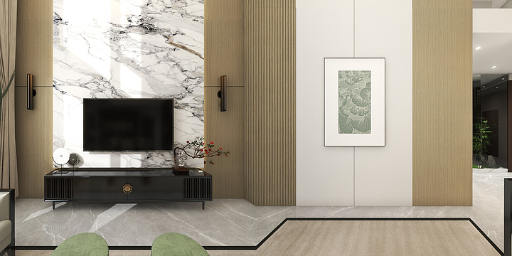 李敏轩-鄂州花湖别墅—新中式风格-装修设计方案