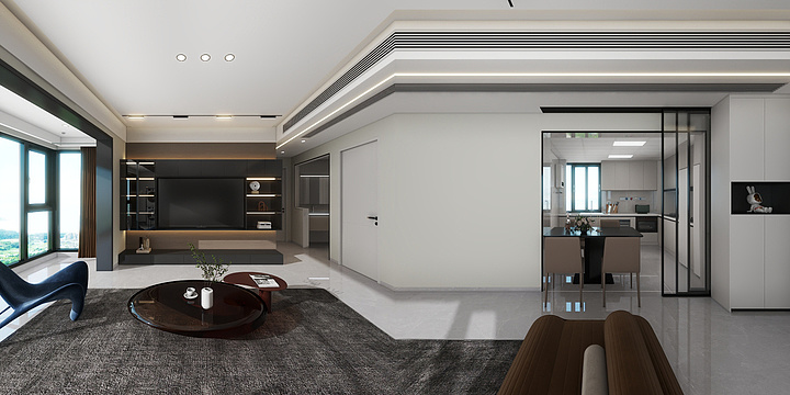 林鸱-九境堂-深色基调-装修设计方案