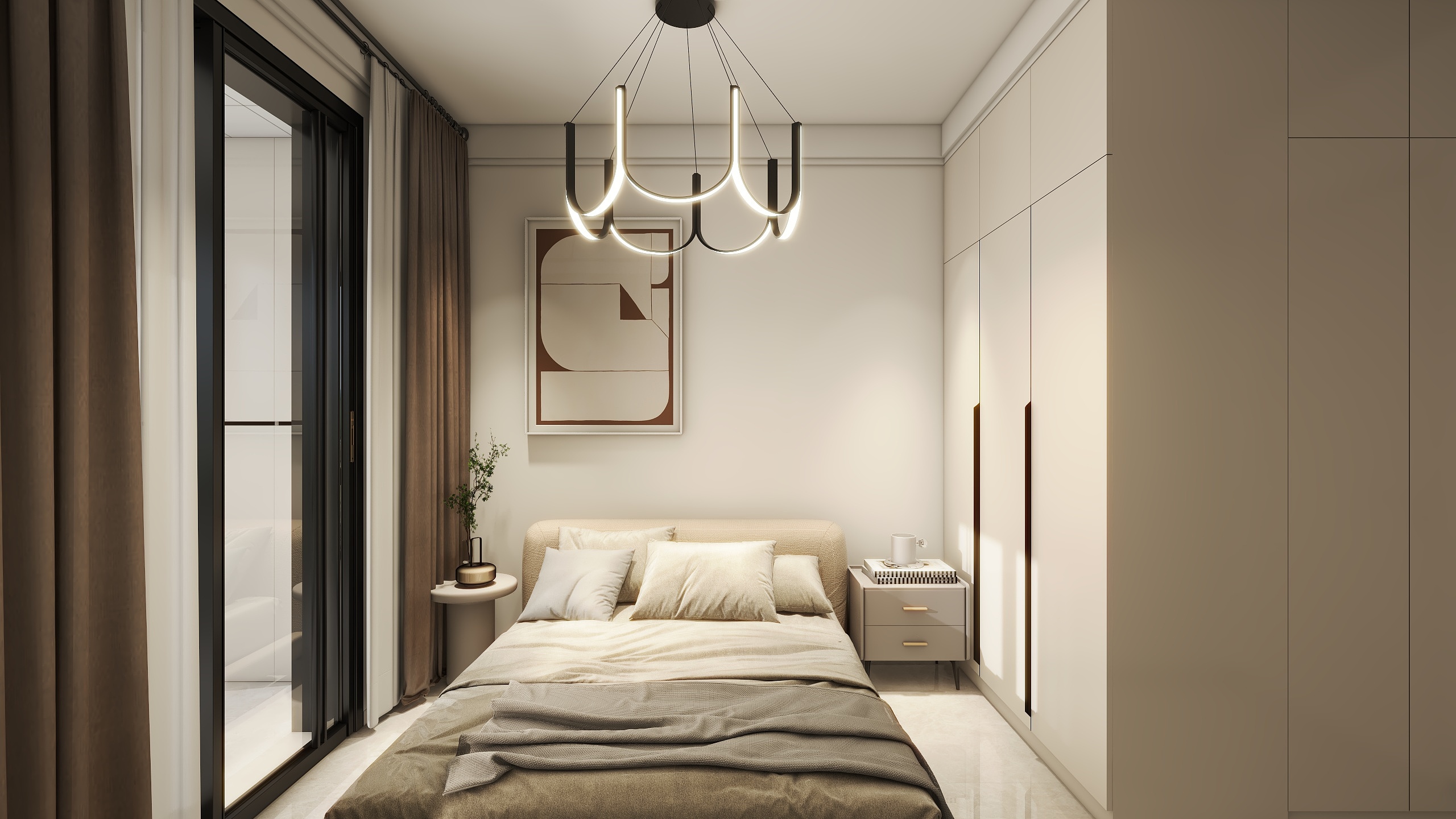 尚居装饰设计房卫-鑫悦府6-3-701现代奶油-副本-装修设计方案