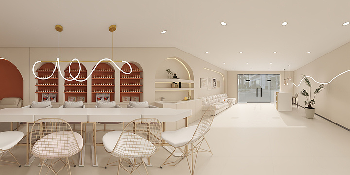 晚安...-美甲店-装修设计方案