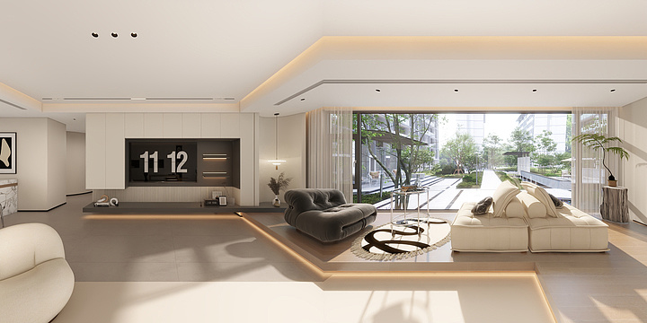 仟寻设计工作室-158平三房现代简约-装修设计方案