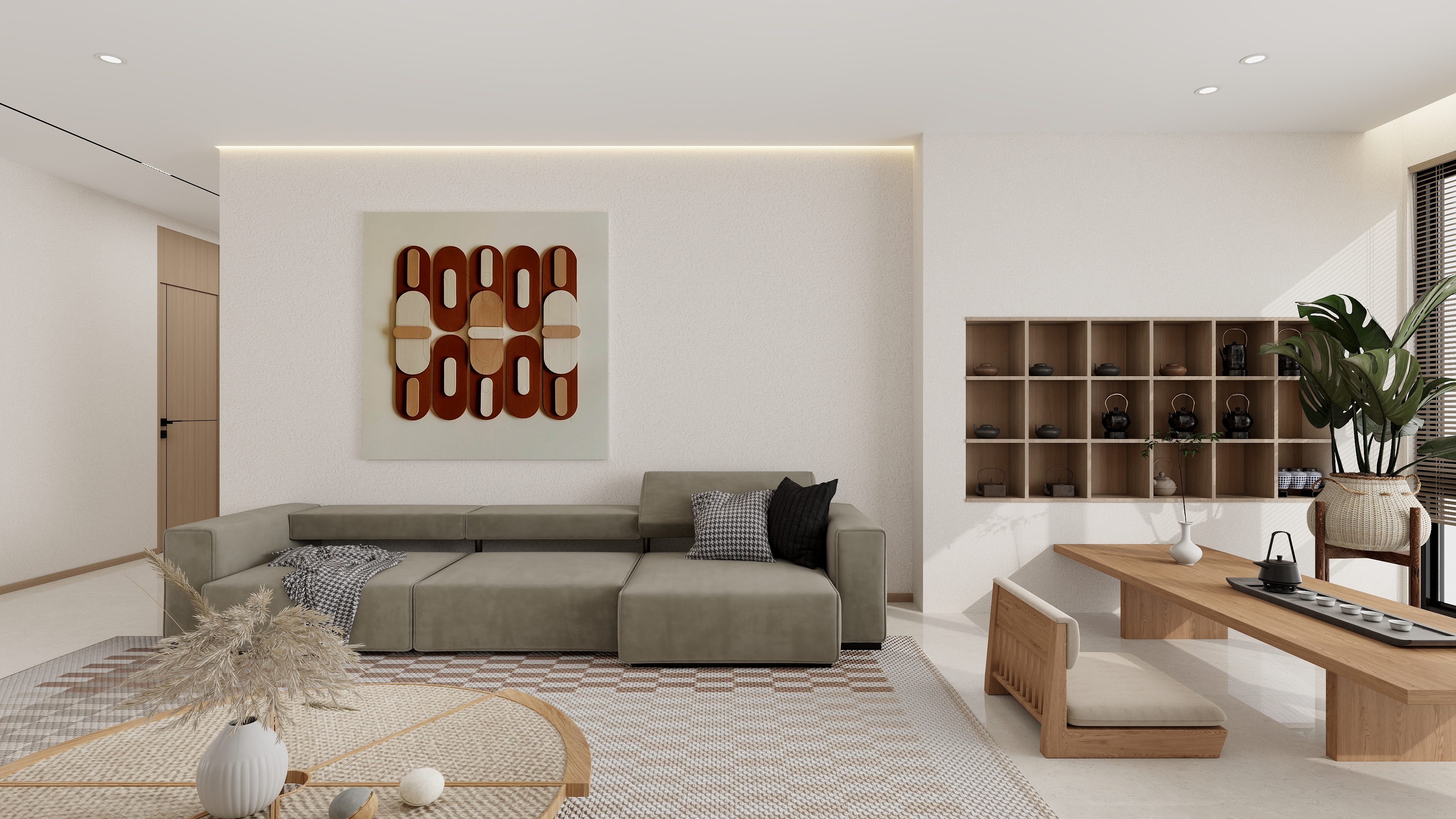 碧晶石色彩部内部账号-碧晶石麻纱布纹M43-1雅致米色（汝窑-装修设计方案