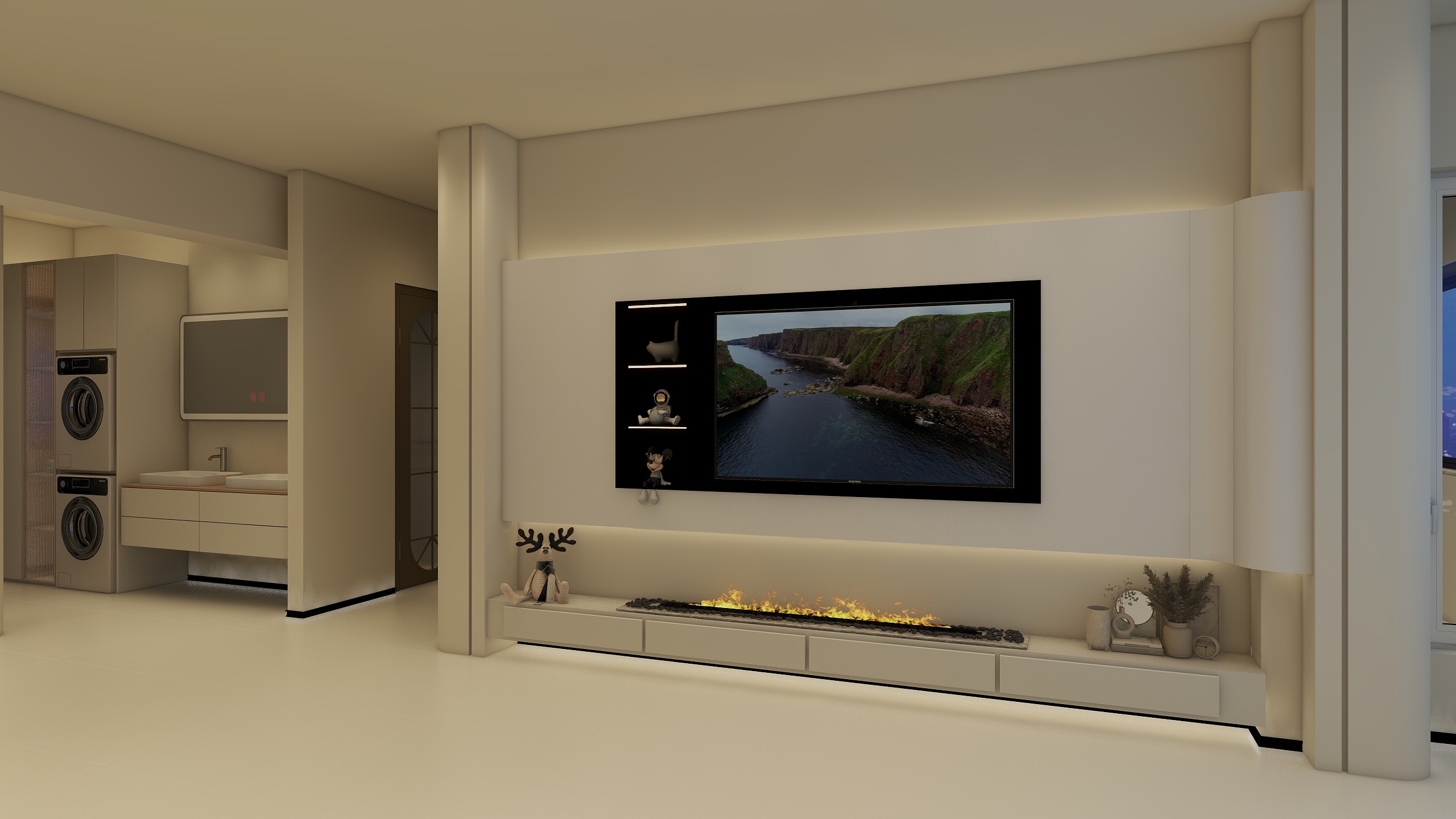 设计师-Eason周-金色水岸4号楼1单402室130平(3D底稿)装修效果图