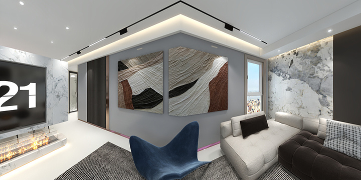 白浩-轻奢156㎡4室-装修设计方案