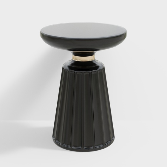 American Modern Side Table 3D Model in Earth Color