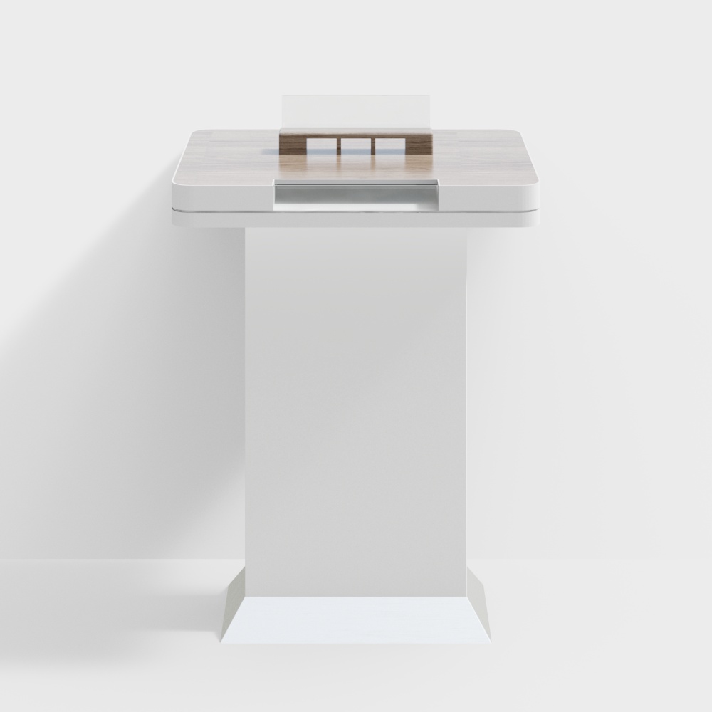 银行大厅接待台3D模型