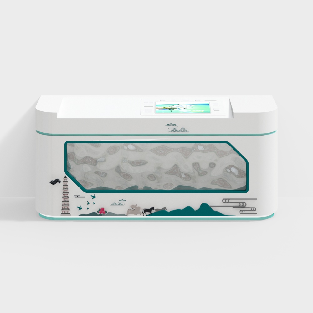 银行大厅服务台3D模型
